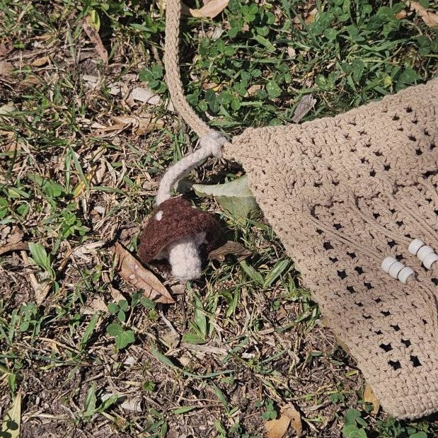 Hanging Crochet Mushroom
