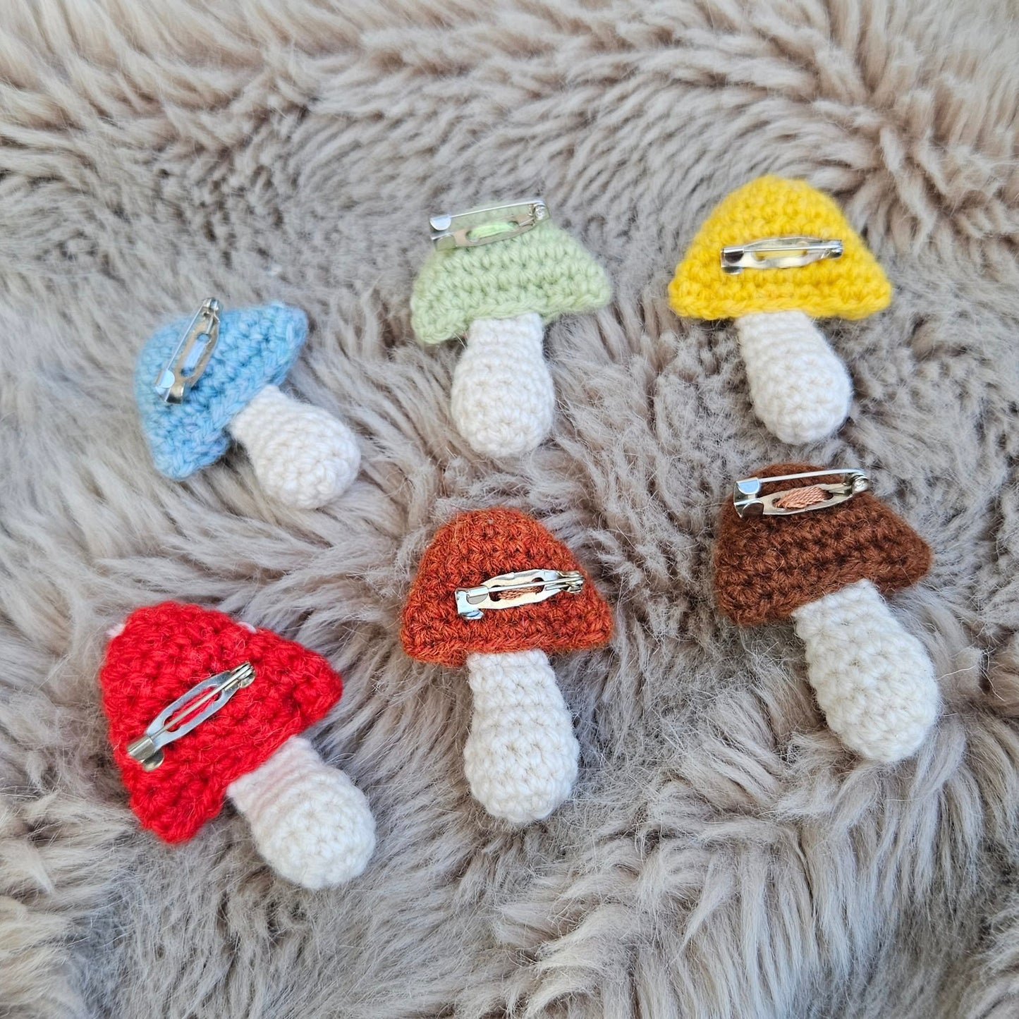 Handmade Mushroom Brooch
