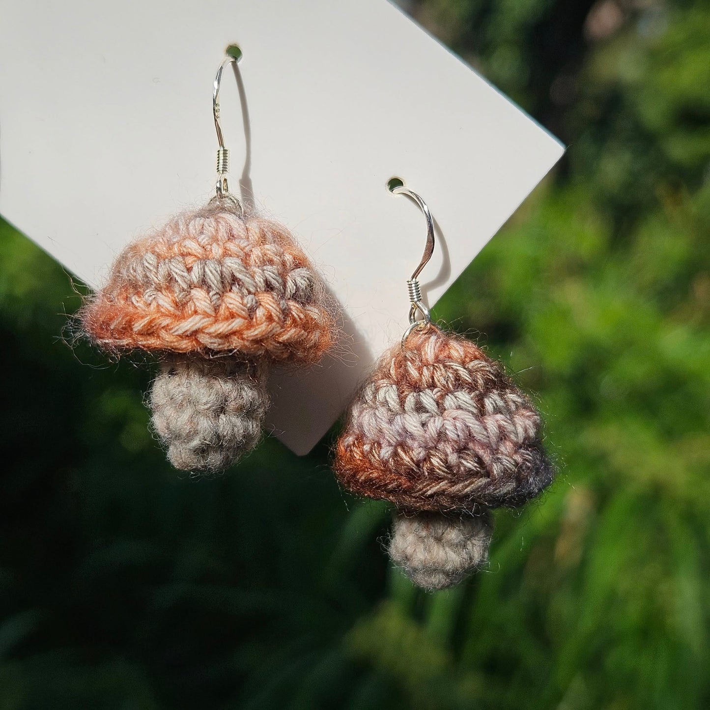 Handmade Crochet Mushroom Earings - Mixed