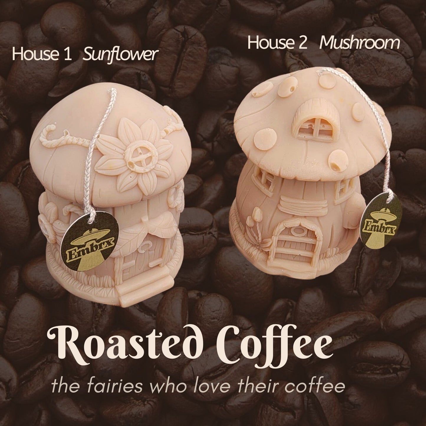 Fairy House Soy Wish Candle - Roasted Coffee