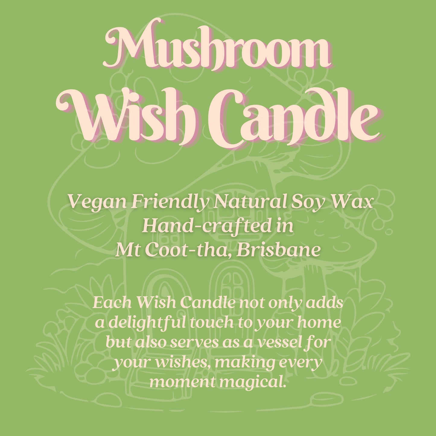 Mushroom Soy Wish Candle - Zesty LemonGrass