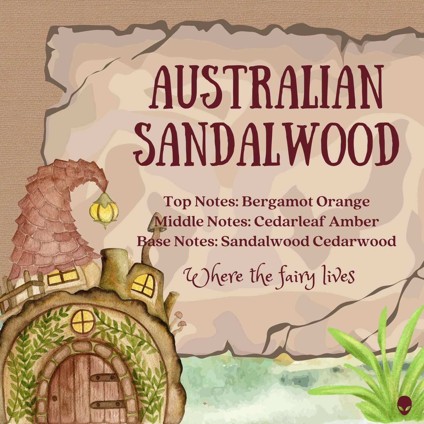 Fairy House Soy Wish Candle - Australian Sandalwood