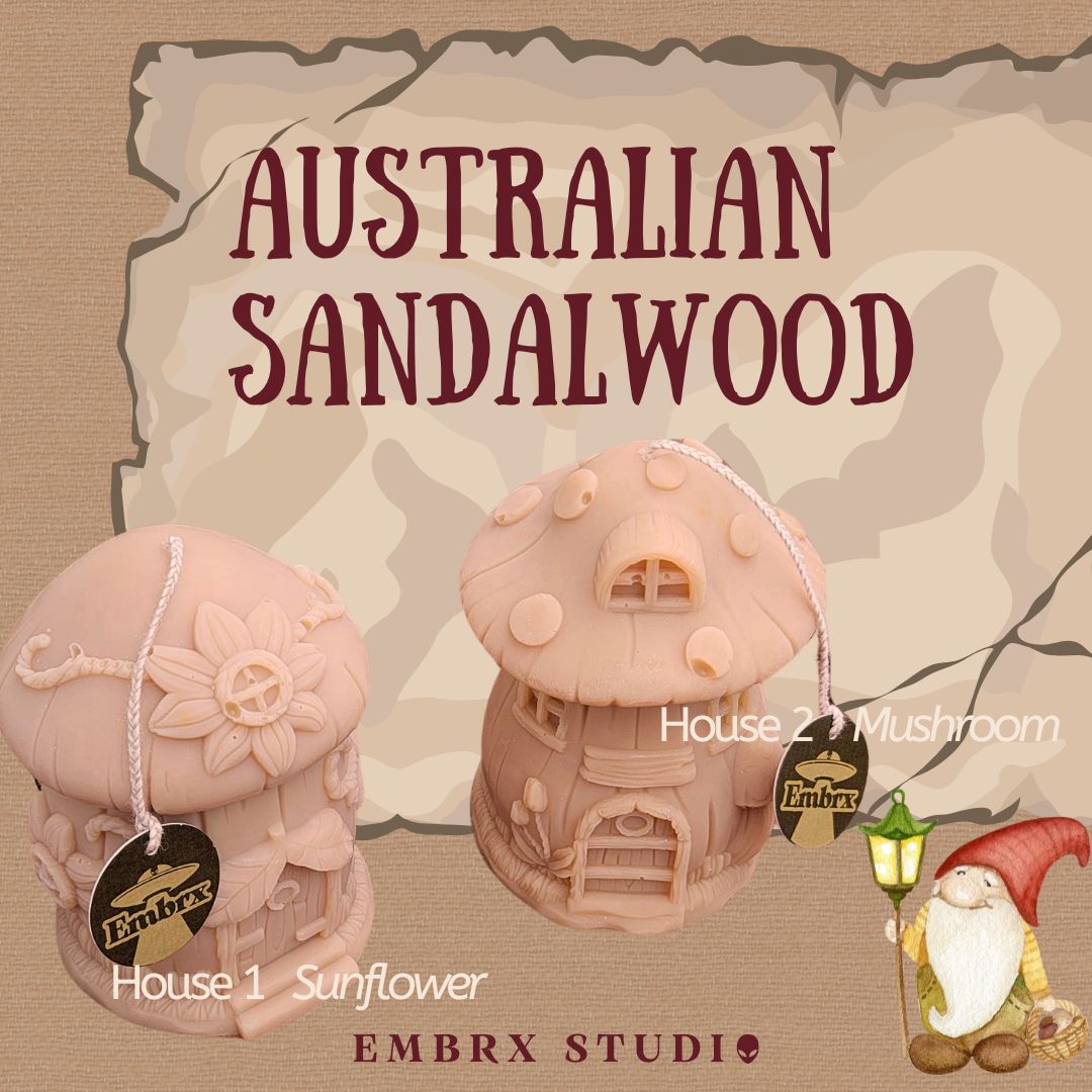 Fairy House Soy Wish Candle - Australian Sandalwood