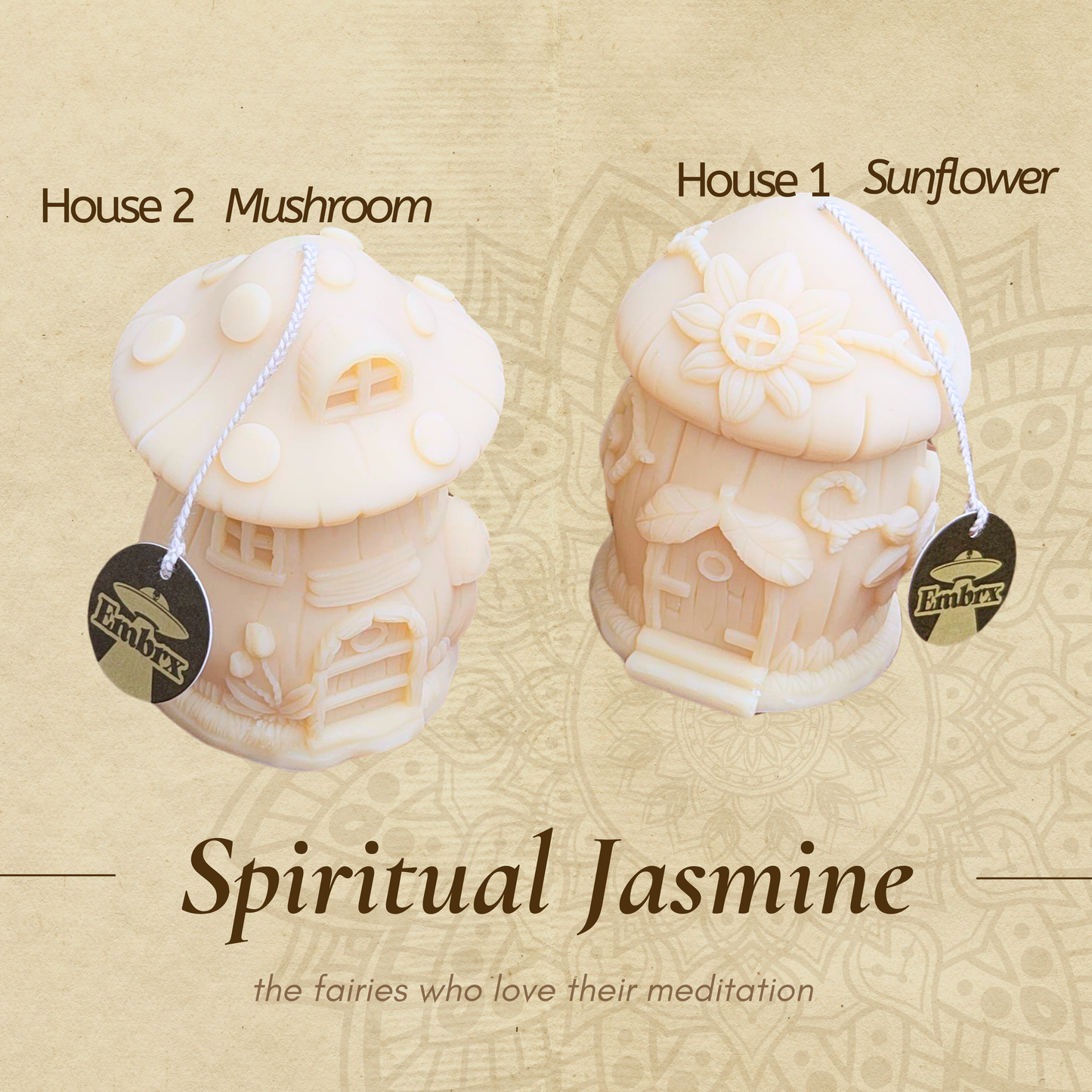 Fairy House Soy Wish Candle - Spiritual Jasmine