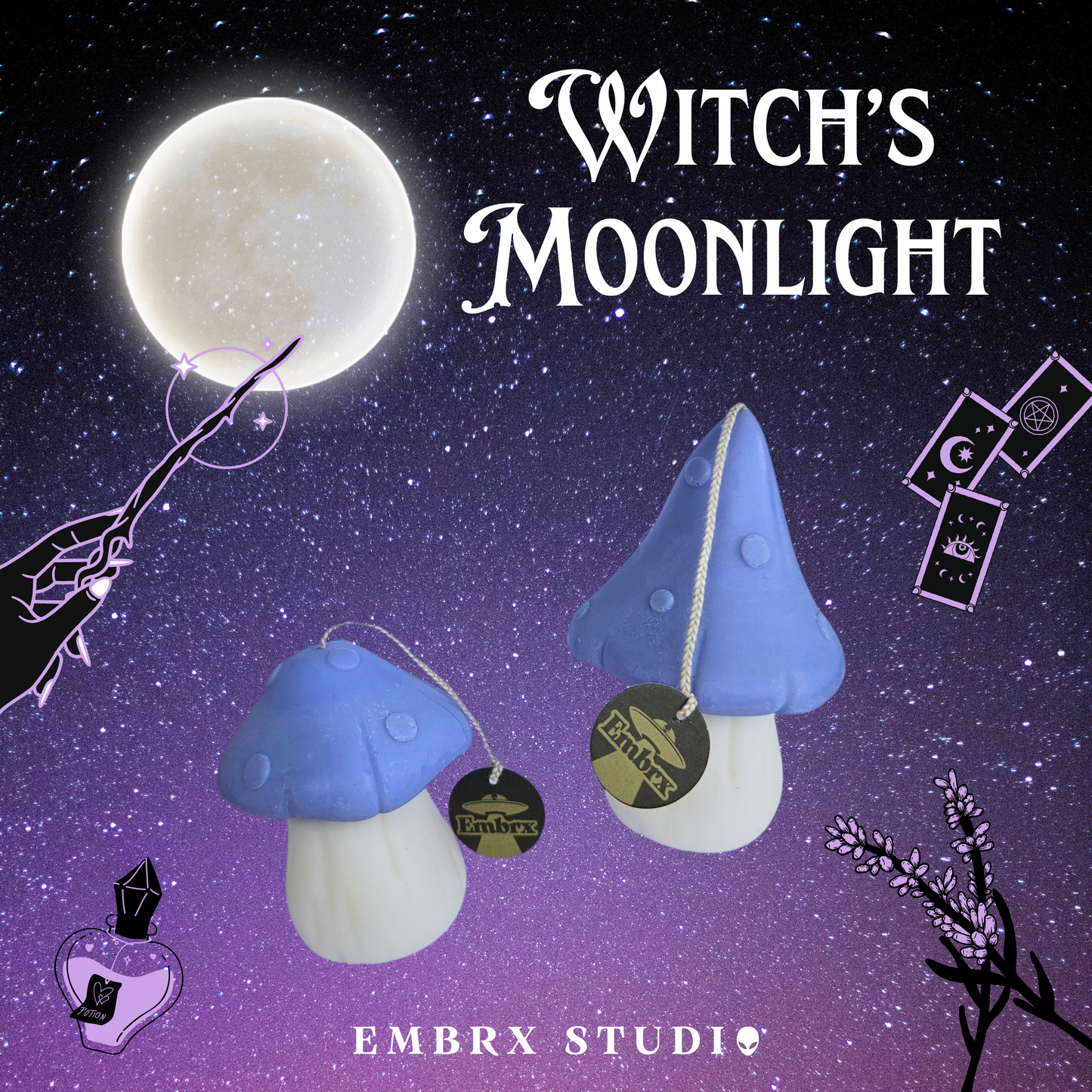 Mushroom Soy Wish Candle - Witch’s Moonlight
