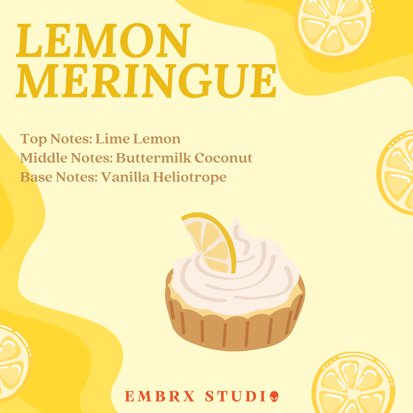 Mushroom Soy Wish Candle - Lemon Meringue