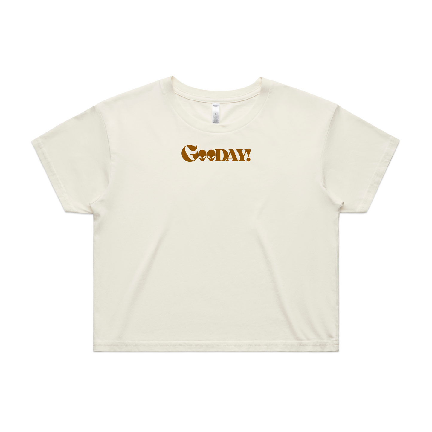 GooDAY! Crop Tee - Nature Brown