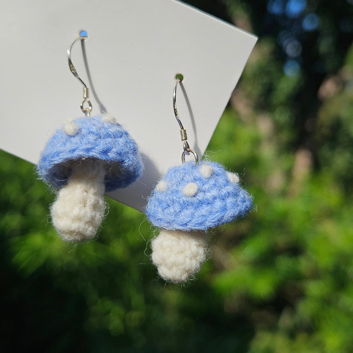 Handmade Crochet Mushroom Earings