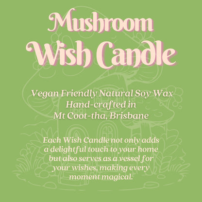 Mushroom Soy Wish Candle - Zesty LemonGrass