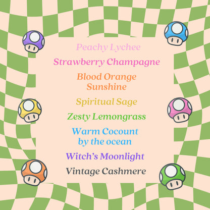 Mushroom Soy Wish Candle - Zesty LemonGrass