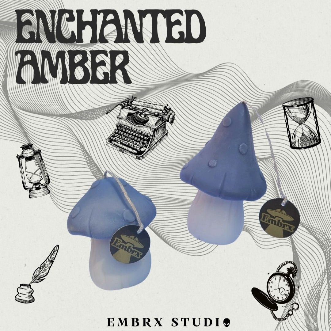 Mushroom Soy Wish Candle - Enchanted Amber