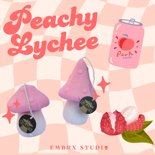 Mushroom Soy Wish Candle - Peachy Lychee