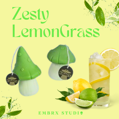 Mushroom Soy Wish Candle - Zesty LemonGrass