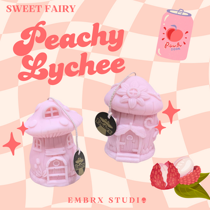 Fairy House Soy Wish Candle - Peachy Lychee