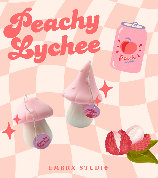 Mushroom Soy Wish Candle - Peachy Lychee