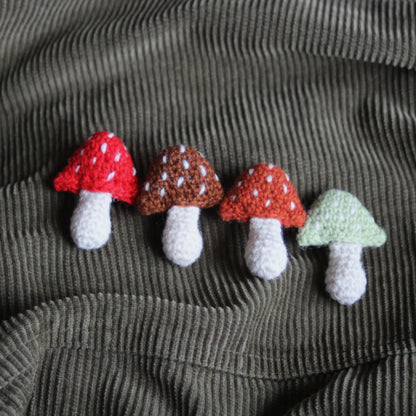 Handmade Mushroom Brooch