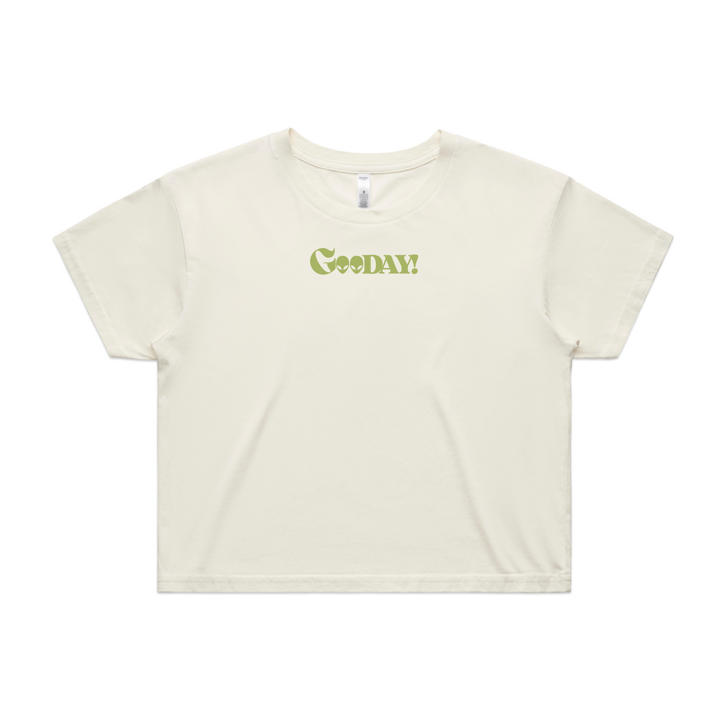 GooDAY! Crop Tee - Apple Green