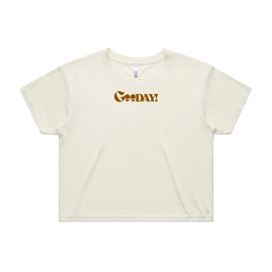 GooDAY! Crop Tee - Nature Brown